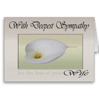 Deepest Sympathy for loss of Wife Card
