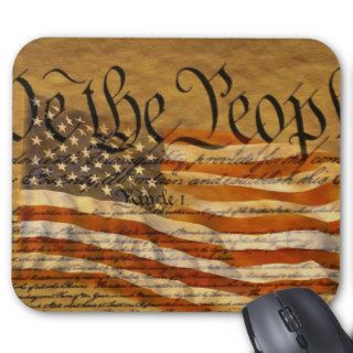 Constitution and U.S. Flag Mousepad