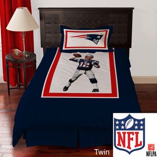 NFL Biggshots New England Patriots Tom Brady 4 piece Comforter Set NFL Teen Comforter Sets