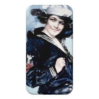 Vintage WW1 US Navy Pin Up Sailor Girl iPhone 4/4S Cases