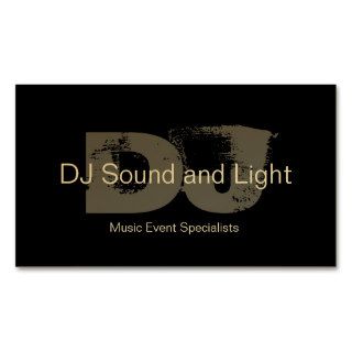 Bold Monogram Customizable DJ Business Card
