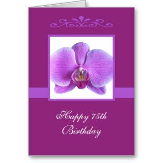 Orchid 75th Birthday Card