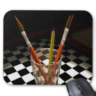 Artist mousepad   paint brushes