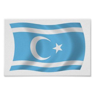 Iraqi Turkmen Flag Poster Print