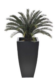 Artificial Sago Palm in X Large 486 Matte Black Zinc   Artificial Plants
