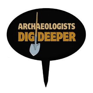 Archaeologist Dig Oval Cake Toppers