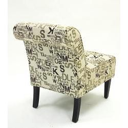 Modern Accent Chairs in Architectural Fabric (Set of 2) Chairs