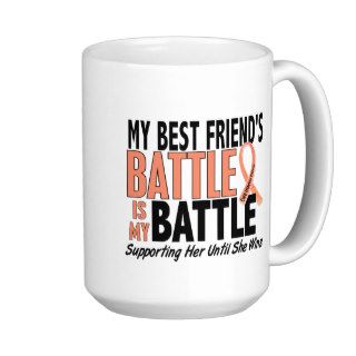 My Battle Too Best Friend Uterine Cancer Mugs