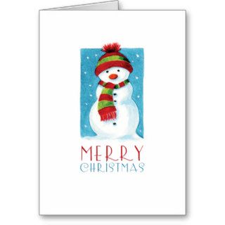 Snowman  Personalizable Merry Christmas Card
