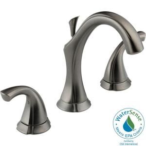 Delta Addison 8 in. Widespread 2 Handle High Arc Bathroom Faucet in Aged Pewter DISCONTINUED 3592LF PT