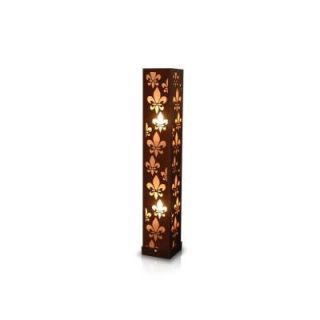 Jeffan Rizatti 53 in. Dark Brown Floor Lamp with Handcarved Fleur De Lys Inspired Design  DISCONTINUED LM 1780B