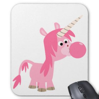 Cute Cartoon Bubble Gum Unicorn Mousepad
