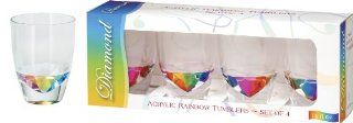Merritt International Acrylic Drinkware Gift Sets Rainbow Diamond Tumbler 14 Ounce Kitchen & Dining