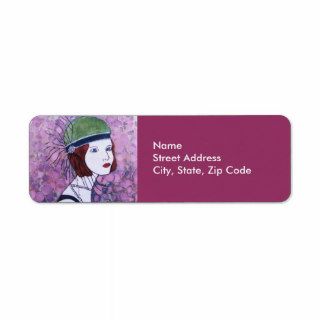 Flapper Girl Design  Return Address Labels