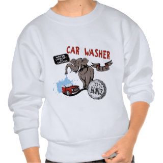 Elephant Car Washer   Funny New Invention Pull Over Sweatshirt