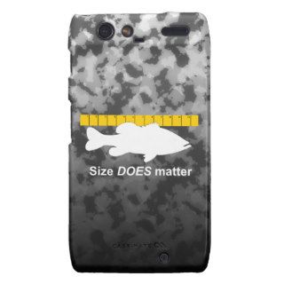 "Size Does Matter"   Funny bass fishing Motorola Droid RAZR Case
