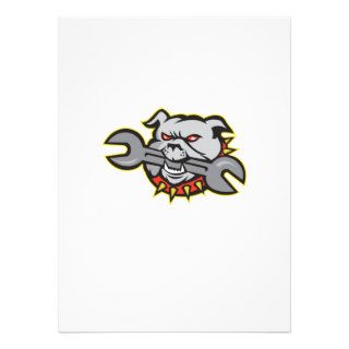 Bulldog Dog Spanner Head Mascot Personalised Announcement