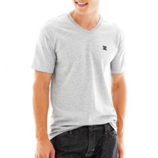 DC   Young Mens Recruit Vneck Shirt, Size Small, Color Heather Grey at  Mens Clothing store