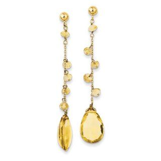 14k Citrine Dangle Earrings Jewelry