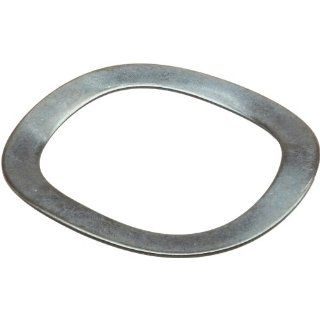 Wave Washers, Stainless Steel, 3 Waves, Inch, 0.35" ID, 0.492" OD, 0.007" Thick, 0.02" Compressed Height, 3lbs Load, (Pack of 10) Flat Springs