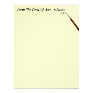 From The Desk Of ?? With Pencil Stationery Letterhead Template