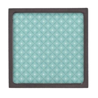 Pale Aqua Diamond Pattern Gift Item Premium Trinket Boxes