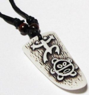 Coqui Taino and Sun Taino Necklace   Taino Symbols   Tribal Frog Necklace   Jewelry   Adjustable Black Cord   Colors of the Pendant Bone White with Black Details 