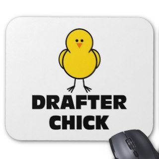 Drafter Chick Mouse Pads