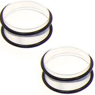 Blue Acrylic Plugs with O Rings 7/8" Jewelry