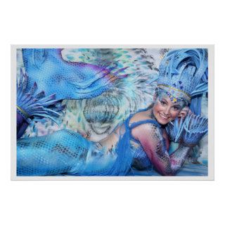 Meermaid mermaid print pressure poster bodypaint