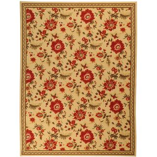Printed Ottohome Floral Beige Runner Rug (3'3 x 4'6) 3x5   4x6 Rugs
