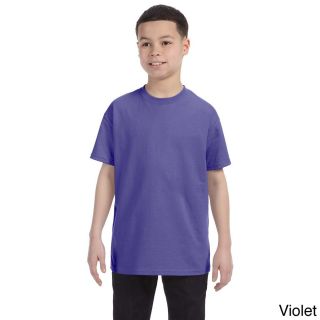 Gildan Gildan Youth Heavy Cotton T shirt Purple Size L (14 16)
