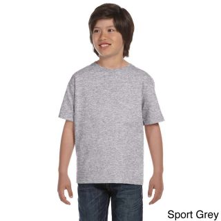Gildan Youth Dryblend 50/50 T shirt Grey Size L (14 16)