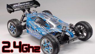 1/8 2.4Ghz Exceed RC Razor .21 Nitro Gas Powered RTR Remote Control Buggy Hyper Blue Toys & Games