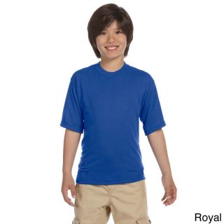 Jerzees Youth Polyester Moisture wicking Sport T shirt Blue Size M (10 12)
