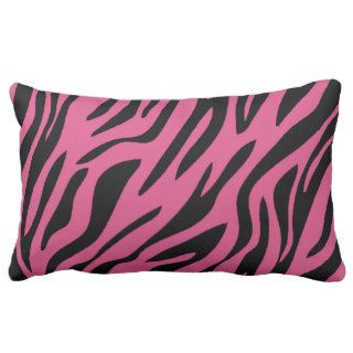 Pink and Black Zebra Design Pillow
