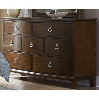 Liberty Furniture Industries Liberty Walnut 7 drawer Cathedral Dresser Espresso Size 7 drawer