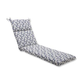 Pillow Perfect Chaise Lounge Cushion With Bella dura Andros Navy Fabric