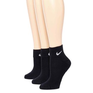 Nike 3 pk. Quarter Socks, Black, Womens