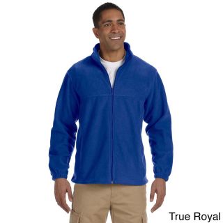 Harriton Mens Full zip Fleece Jacket Blue Size XXL