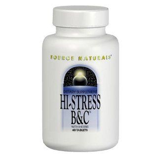 Hi Stress B&C with Herbs Source Naturals, Inc. 120 Tabs Health & Personal Care