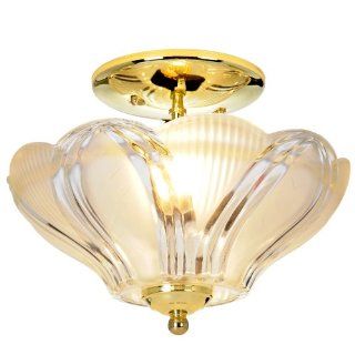 AF Lighting 671361 10 Inch D by 7 1/2 Inch H Decorative Ceiling Fixture, Polished Brass   Close To Ceiling Light Fixtures  