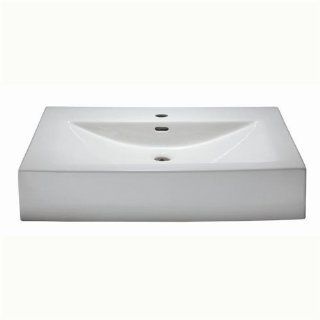 Magickwoods 685 32" Porcelain Bathroom Sink in White   Vessel Sinks  