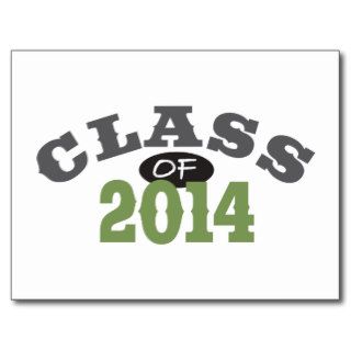 Class Of 2014 Green Post Card