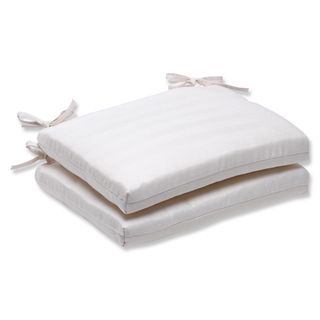 Pillow Perfect Squared Corners Seat Cushion With Sunbrella Trax Salt Fabric (set Of 2)
