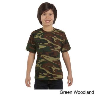 Code V Youth Camouflage Cotton T shirt Green Size L (14 16)