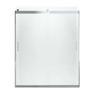 KOHLER K 706009 D3 SH Levity Bypass Shower Door with Handle and 1/4 Inch Frosted Glass in Bright Silver    