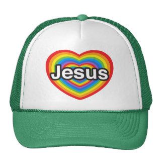 I love Jesus. I love you Jesus. Heart Hat