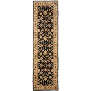 Handmade Heritage Kerman Black/ Gold Wool Rug (23 X 6)