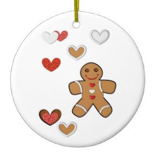 Gingerbread Man and Edible Hearts Ornament